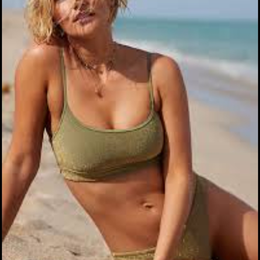 Aerie Sparkle Cheekiest Bikini Bottom NWT